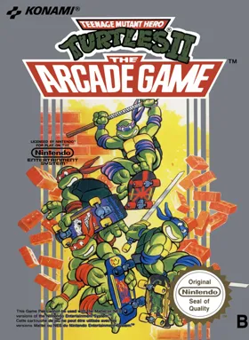 Teenage Mutant Ninja Turtles II - The Arcade Game (USA) (Sample) box cover front